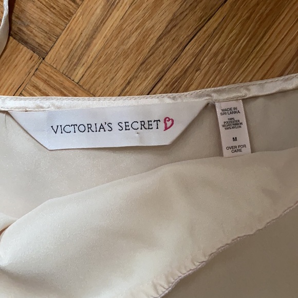 Vintage Y2K, 90s Victoria's Secret  style ivory satin tank top camisole - Picture 8 of 10